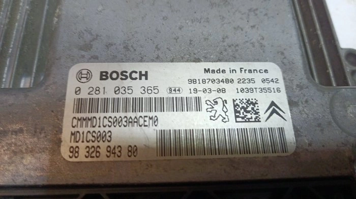 0281035365 9832694380 10SW068212 MD1CS003 Opel Grandland X 1.5D BENCH FULL.rar