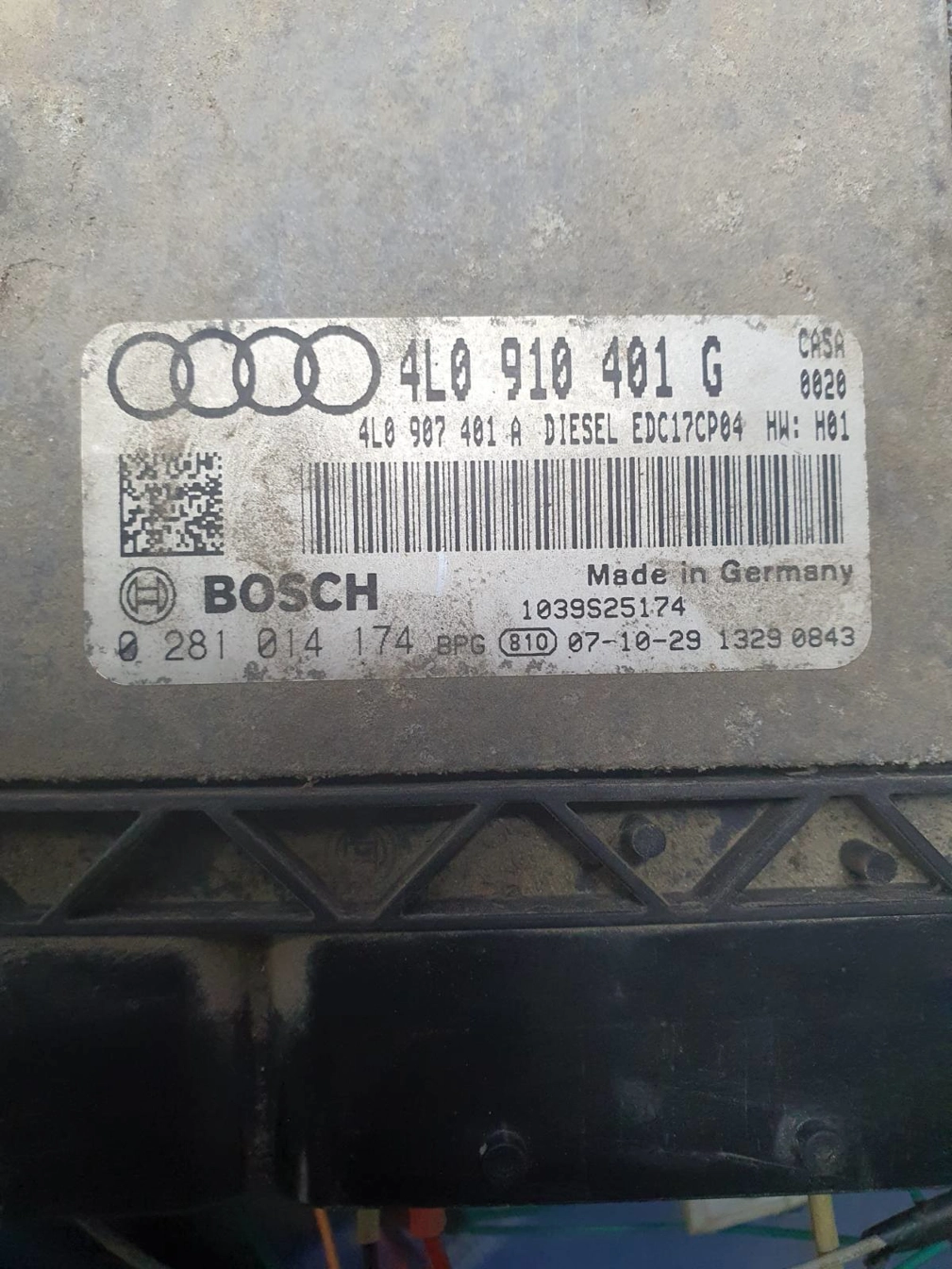 0281014174 4L0910401G 1037518178 EDC17CP04 AUDI Q7 3.0TDI ATgearbox BENCH FULL.7z