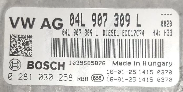 0281030258 04L907309L 04L906026FR 1975 005331 10SW005331 EDC17C74 Audi A4 2.0 DEUA 110kW 2016 MTgearbox BENCH FULL.rar