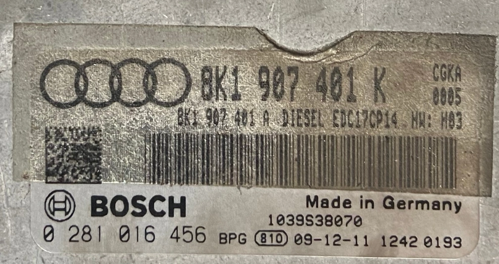 0281016456 8K1907401K 8K1907401A 1037516657 EDC17CP14 Audi A5 2.7TDI 140kW CGKA MTgearbox BENCH FULL.rar