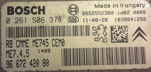 0261S06378 9667242080 1037507807 ME7.4.5 Peugeot Partner 1.6i 16v 2011 FULL.rar