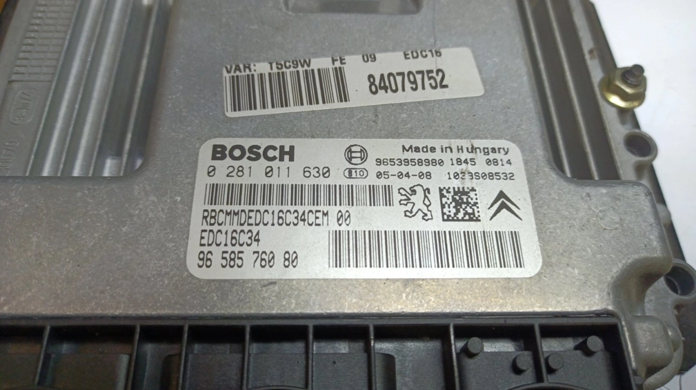 0281011630 6958576080 1037375527 EDC16C34 PEUGEOT 307 1.6hdi 80KW MTgearbox FULL.rar