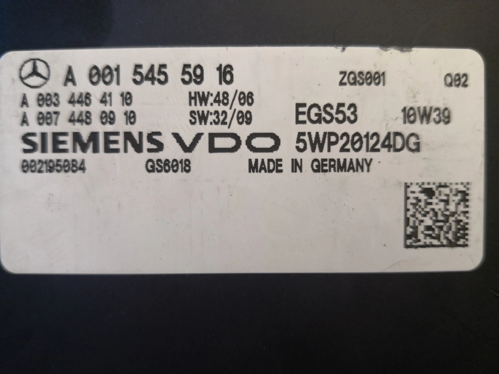 A0015455916 5WP20124DG EGS53 MERCEDES SPRINTER TCM TCU ST10F275 95640 FULL.rar