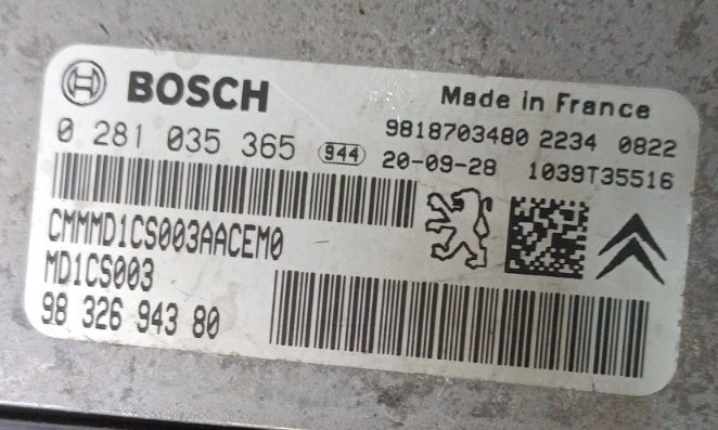 0281035365 9832694380 9818703480 MD1CS003 Peugeot ORI+noSCR noDPF noEGR BENCH FULL.rar