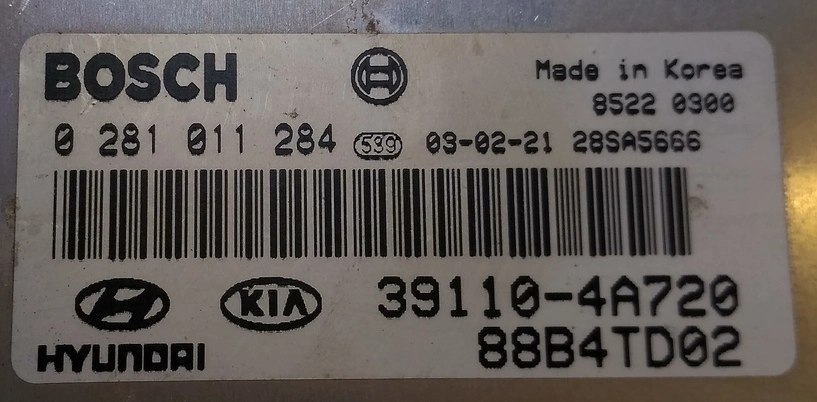 0281011284 39110-4A720 1037367017 EDC15C7 Kia Sorento 2.4D 2003y ATgearbox FULL.rar