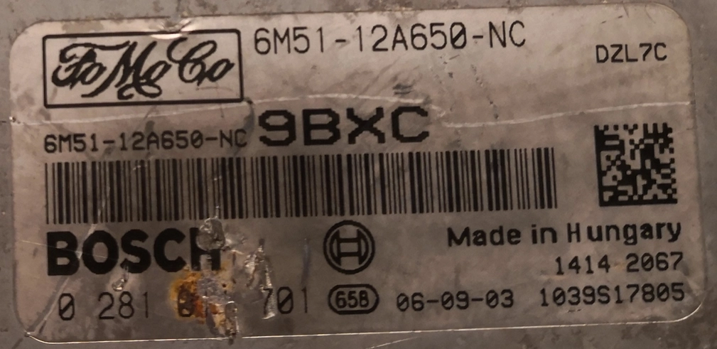 0281011701 6M51-12A650-NC 9BXC 1037382741 EDC16C34 Ford Focus 1.6TDCI 66kW 2009 MTgearbox XPROG BDM FULL.rar