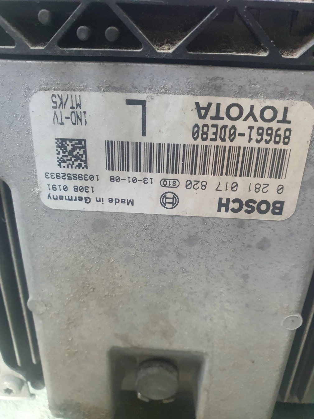 0281017820 89661-0DE80 10SW021443 EDC17CP37 TOYOTA YARIS 1.4D 2013Y ORI+noDPF noEGR MTgearbox BENCH FULL.7z