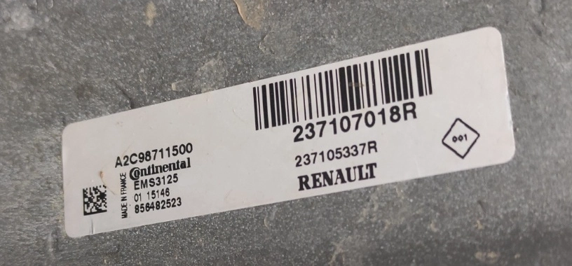 237107018R A2C98711500 HW5337R 7018R SW7400R EMS3125 DACIA SANDERO 1.2i 2014Y ORI+E2 MTgearbox PCM FLASH.zip