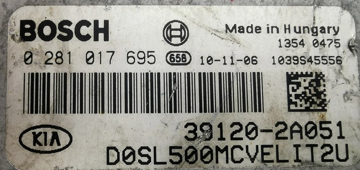 0281017695 39120-2A051 D0SL500MCVELIT2U 1037520535 EDC17C08 Kia Sportage 1.7CRD 85kW 2011 MTgearbox BENCH FULL.rar