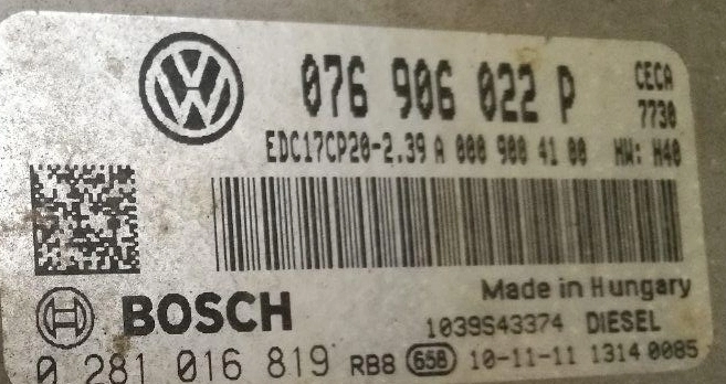0281016819 0281015337 076906022P 9022 076906022G 1037517521 EDC17CP20 VW Crafter 2.5TDI CECA 100kW MTgearbox BENCH FULL.rar