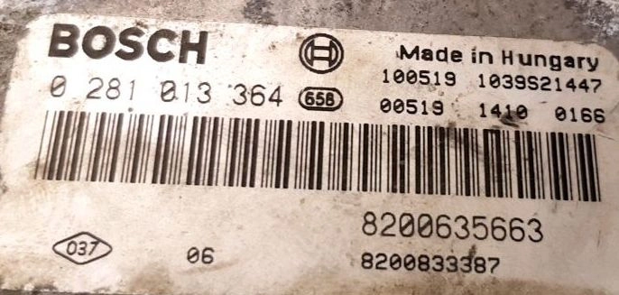 0281013364 8200635663 1039s21447 1037390527 EDC16C36 Renault Master 2.5DCI MTgearbox BDM FULL.rar