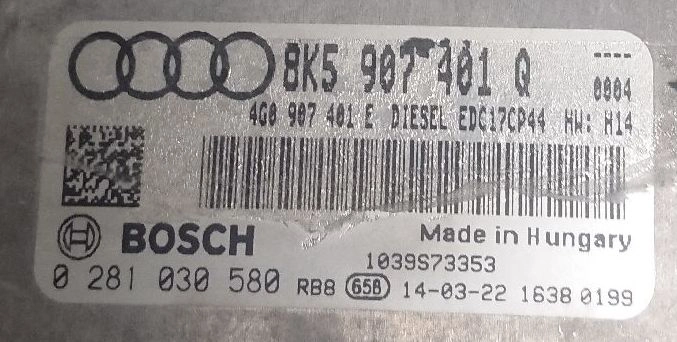 0281030580 8K5907401Q 4G0907401E 030879 10SW030879 EDC17CP44 Audi Q5 3.0TDI 2014 190kW CTBA DCGgearbox BENCH FULL.rar