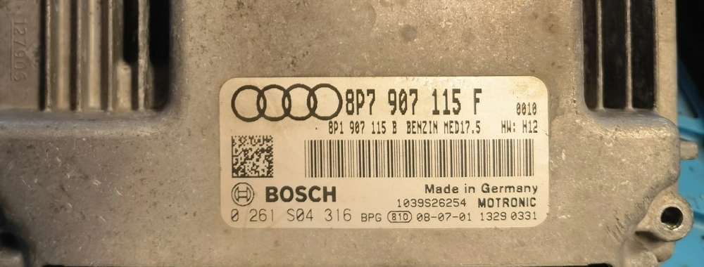 0261S04316 8P1907115B 8P7907115F 1037393973 MED17.5 AUDI A4 1.8TFSI 118KW 2009Y ATgearbox BENCH FULL.rar