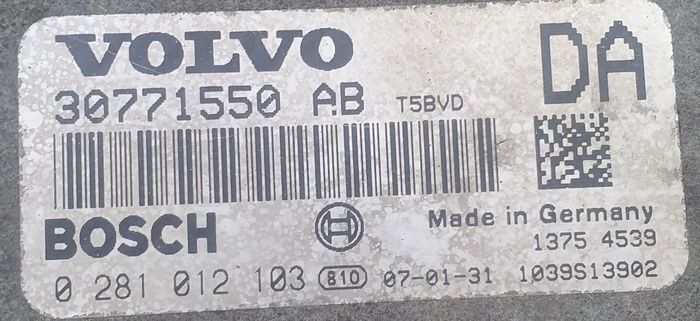 0281012103 30771550AB 1037503036 EDC16C31 Volvo XC90 2.4D ATgearbox ORI+noDPF noEGR noVSA BENCH FULL.rar