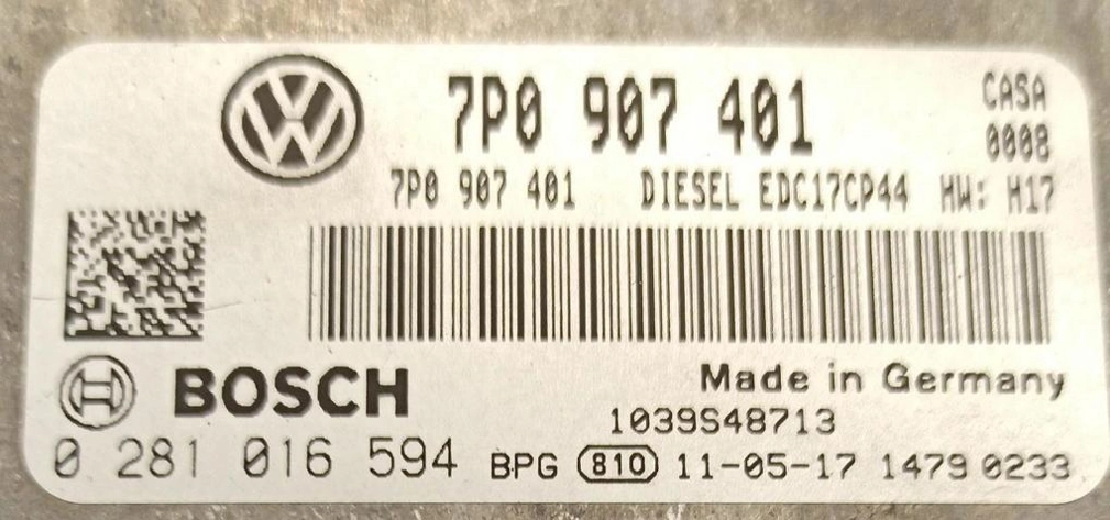0281016594 7P0907401 1037516683 EDC17CP44 VW Toureg 3.0TDI 176kW ATgearbox BENCH FULL.rar