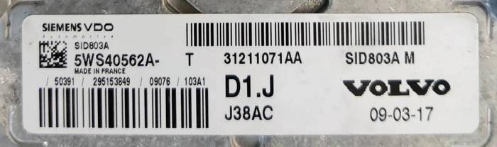 5WS40562A-T 31211071AA VO40041000000 SID803A Volvo V50 2.0D 100kW 2009 KTAG FULL.rar