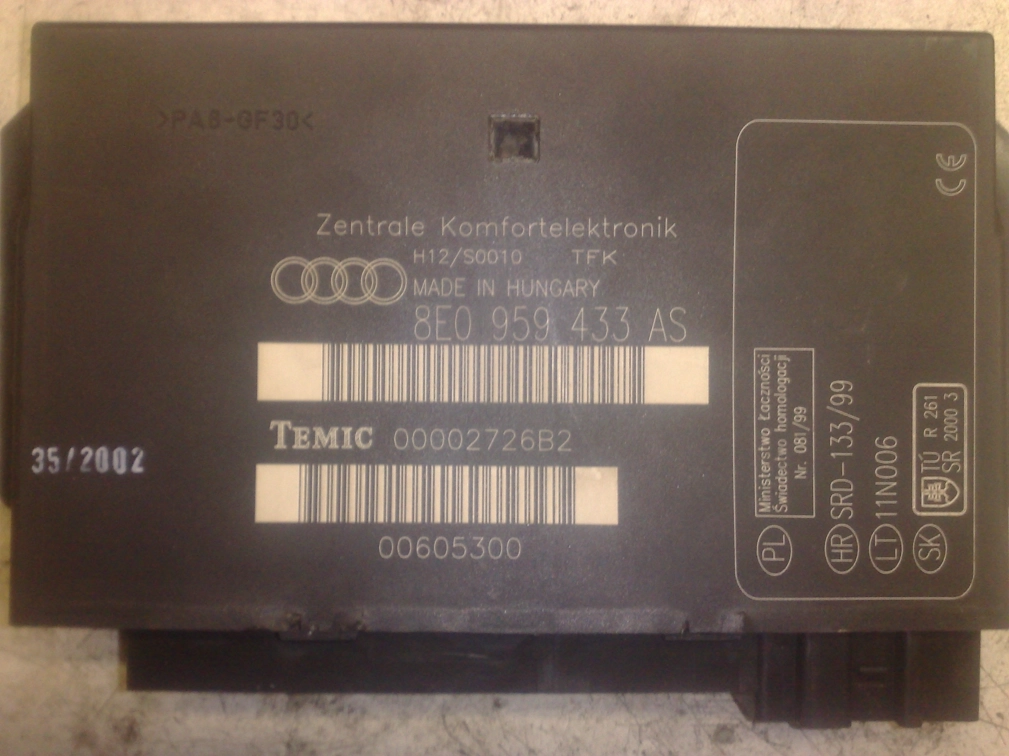8E0959433AS Comfort module Audi A4 1J35D ETL FULL.rar