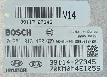 0281013420 39114-27345 70KM0M4EI05S 1037379616 EDC16C39 Kia Sportage 2.0D 2005 103kw BENCH FULL.rar