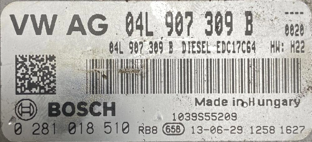 0281018510 04L907309B 1037533833 EDC17C64 SKODA OKTAVIA A7 2.0TDI 2014Y MTgearbox BENCH FULL.rar