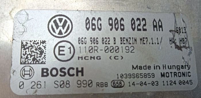 0261S08990 06G906022AA 06G906022B 1037534220 ME7.1.1 VW Caddy 2.0cng BSX BENCH FULL.rar