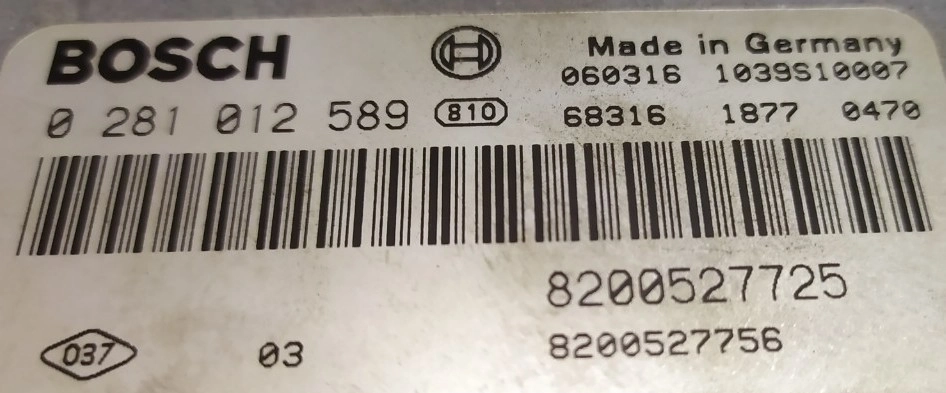 0281012589 8200527725 1037389666 EDC16C3 Renault Megane 1.9DCI BDM FULL.rar