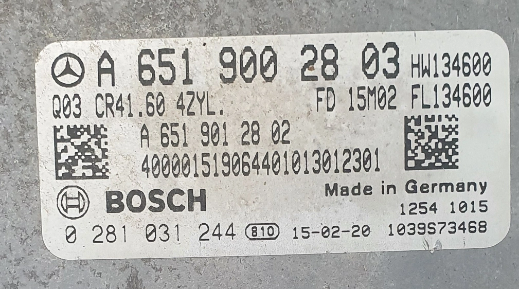 0281031244 A6519002803 CR41.60 A6519012802 1037540848 EDC17C66 MB W447 Vito 2.0CDI ATgearbox BENCH FULL.rar