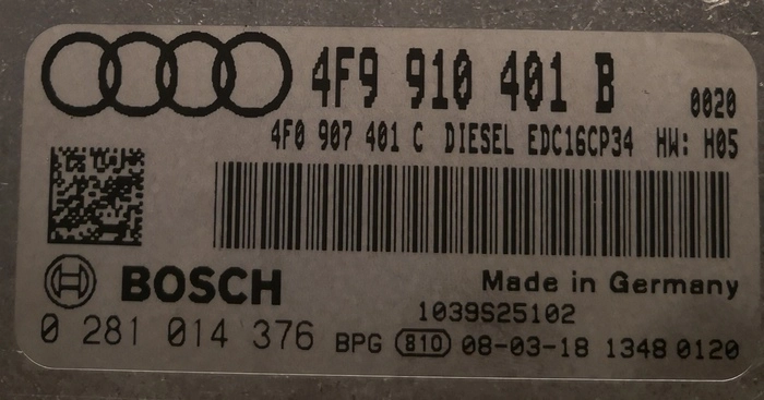 0281014376 4F9910401B 4F0907401C EDC16CP34 Audi A6 3.0TDI 171KW 2008 MTgearbox FLEX BENCH FULL.rar
