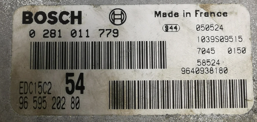 0281011779 9659520280 1037375143 EDC15C2 Peugeot 807 2,2HDI 92kW 2005 MTgearbox FULL.rar