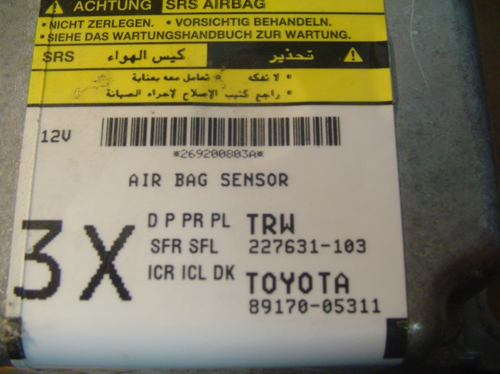 89170-05311 Toyota Avensis 12y TRW 95160 CRASH+CLEAR SRS.rar