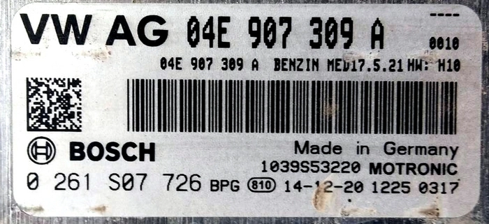 0261S07726 04E907309A 7521 04E906016DF 1037543712 MED17.5.21 VW Golf 7 1.2TSI DSGgearbox ORI+IMMOOFF BENCH FULL.rar
