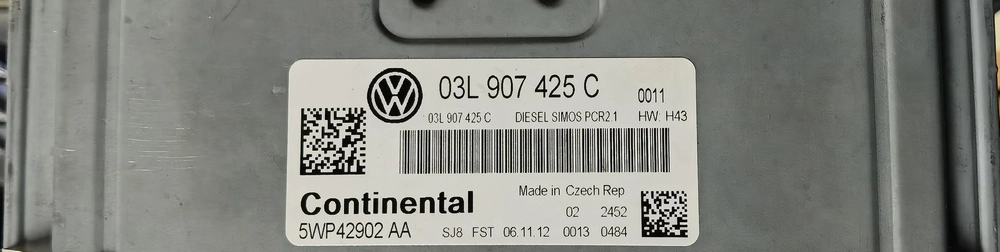 5WP42902AA 03L907425C 0011 HW H43  PCR2.1 VW GOLF6 1.6TDI 77KW ORI+noEGR noDPF MTgearbox BENCH FULL.rar