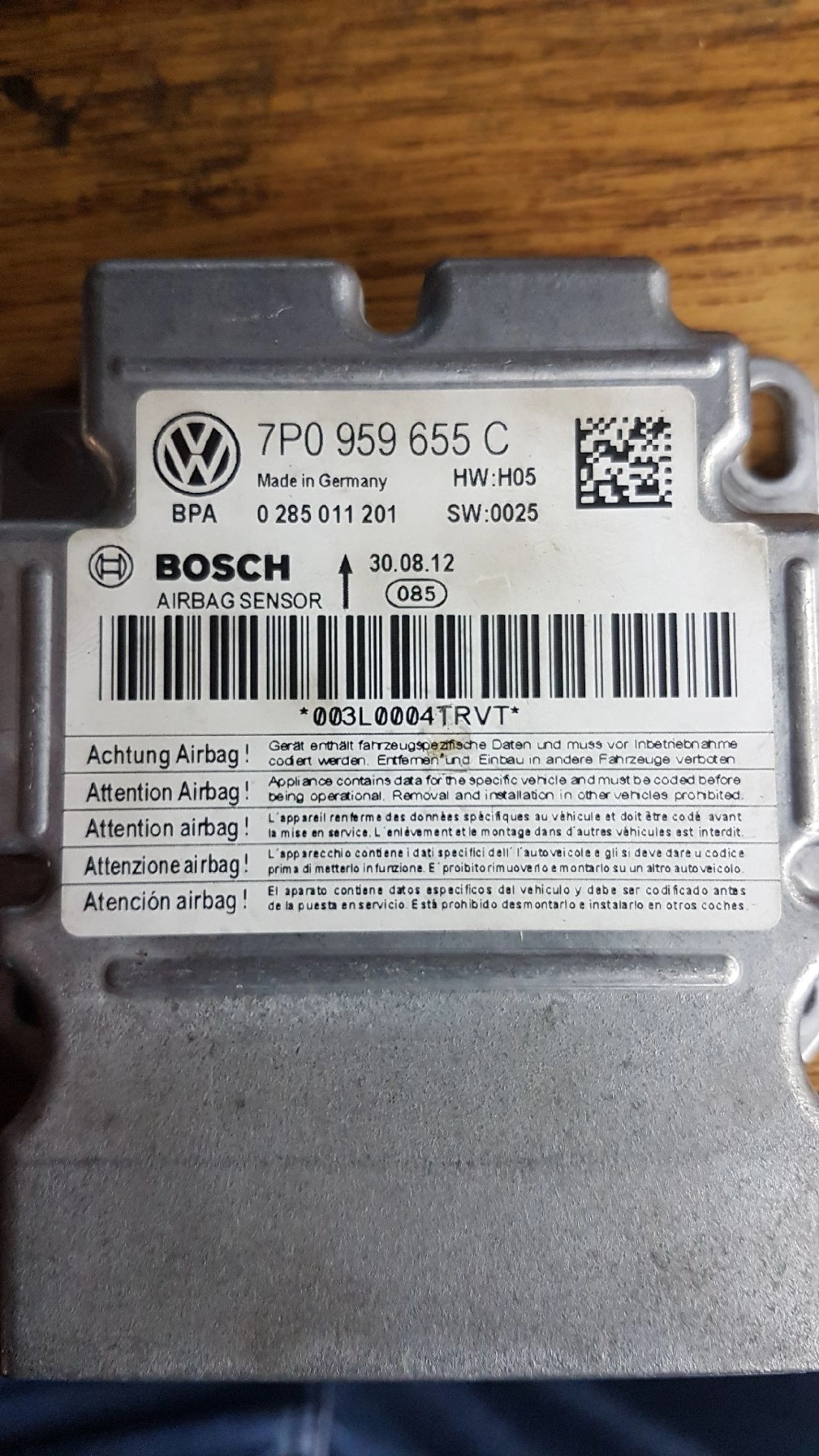 0285011201 7P0959655C PORSCHE CAYENNE 2011Y 95640 CRASH+CLEAR SRS.rar