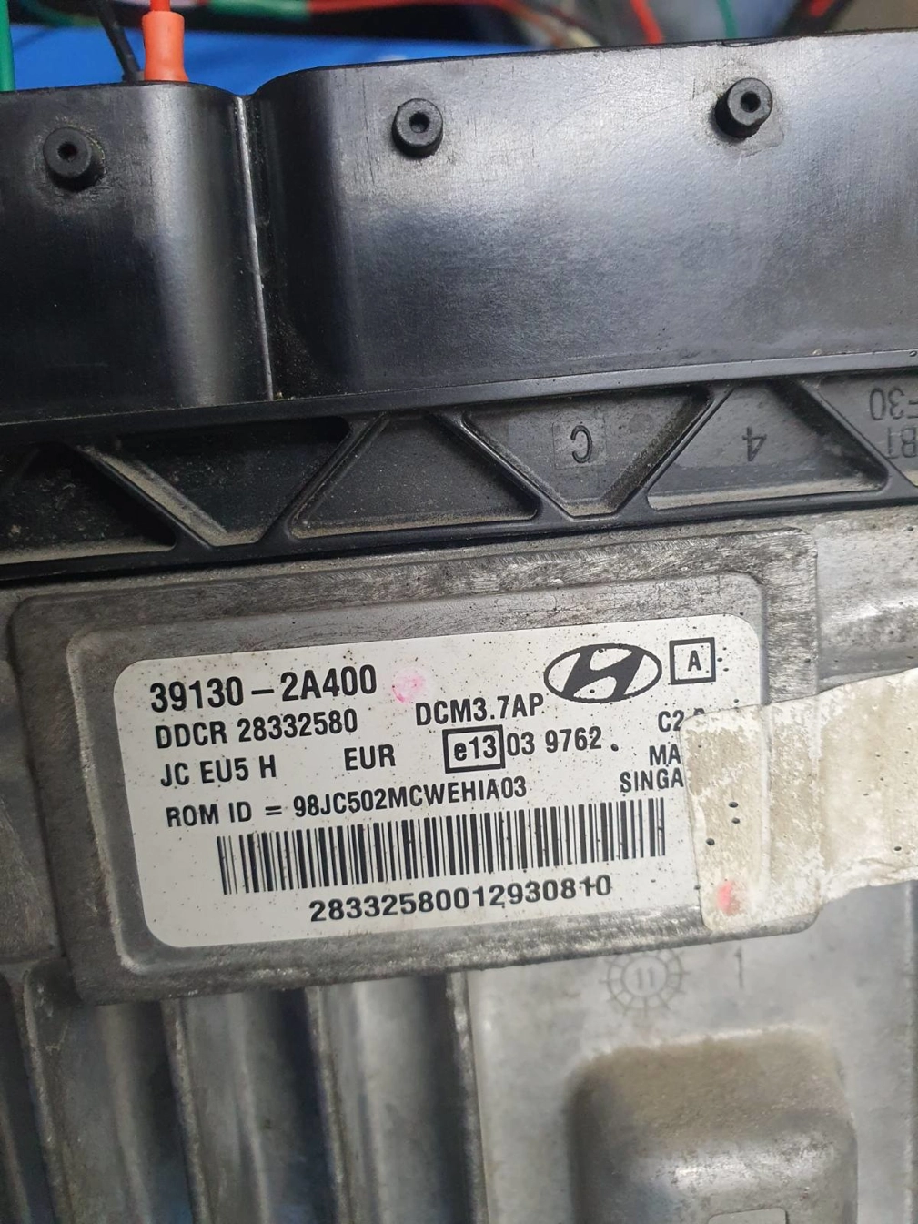 39130-2A400 28332580 98JC502MCWEHIA03 JCMH0EI5UCW01 DCM3.7AP HYUNDAI IX20 1.4CRDI MTgearbox OBD.7z