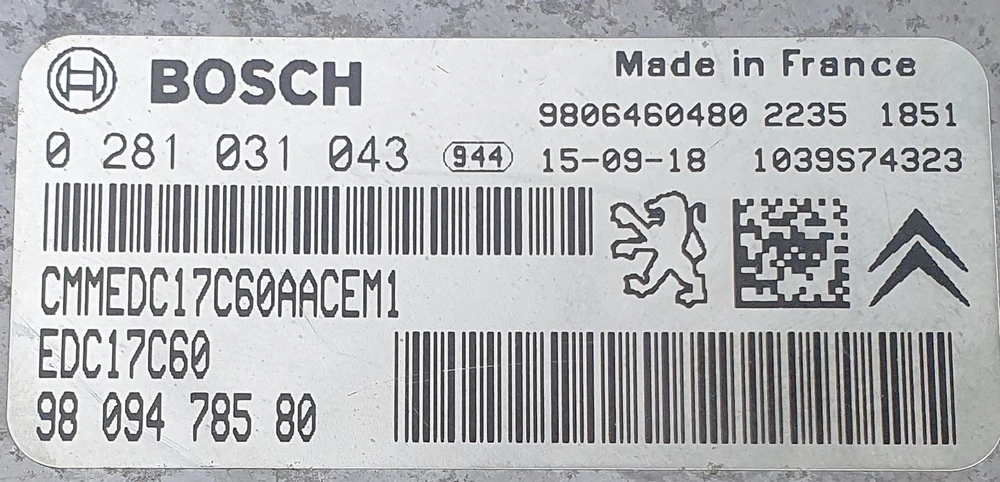 0281031043 9809478580 9806460480 003242 10SW003242 EDC17C60 Citroen Grand Picasso 1.6HDI FLEX BENCH FULL.rar