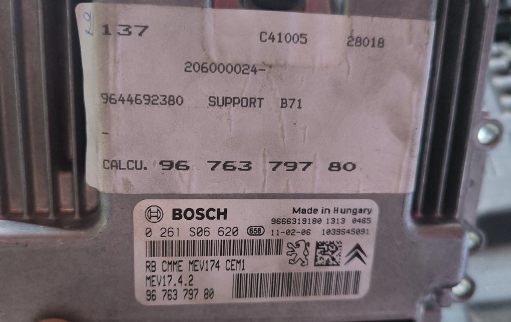 0261S06620 9676379780 1037525963 MEV17.4.2 Citroen C4 1.4VTi BENCH FULL.rar