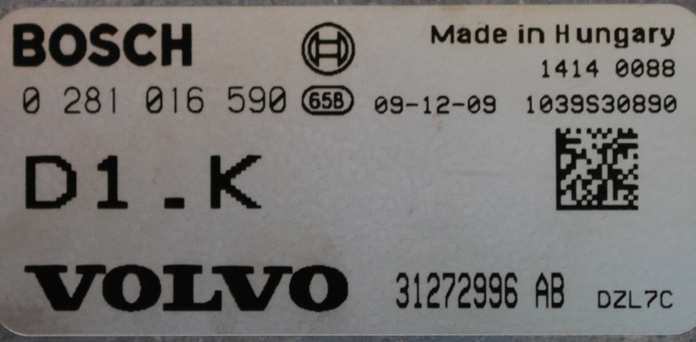 0281016590 31272996AB 1037501145 EDC16C34 Volvo v40 1,6D 81kw 2010y BDM FULL.rar