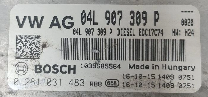 0281031483 04L906026GR 3029 04L907309P 009419 10SW009419 EDC17C74 VW Tiguan 2.0TDI DFGB DFGC FLEX BENCH FULL.rar