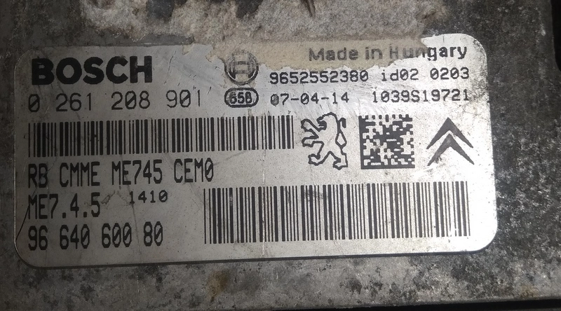 0261208901 9664060080 1037383906 ME7.4.5 PEUGEOT206 1.6i KTAG FULL.rar