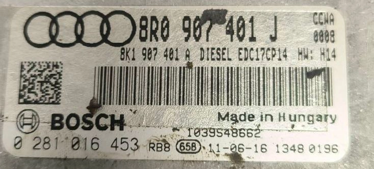 0281016453 8R0907401J 0008 1037516613 EDC17CP14 Audi A4 Allroad 3.0TDI CCWA ATgearbox ORI+noDPF noEGR noVSA noTVA noLAMBDA RDY BENCH FULL.rar