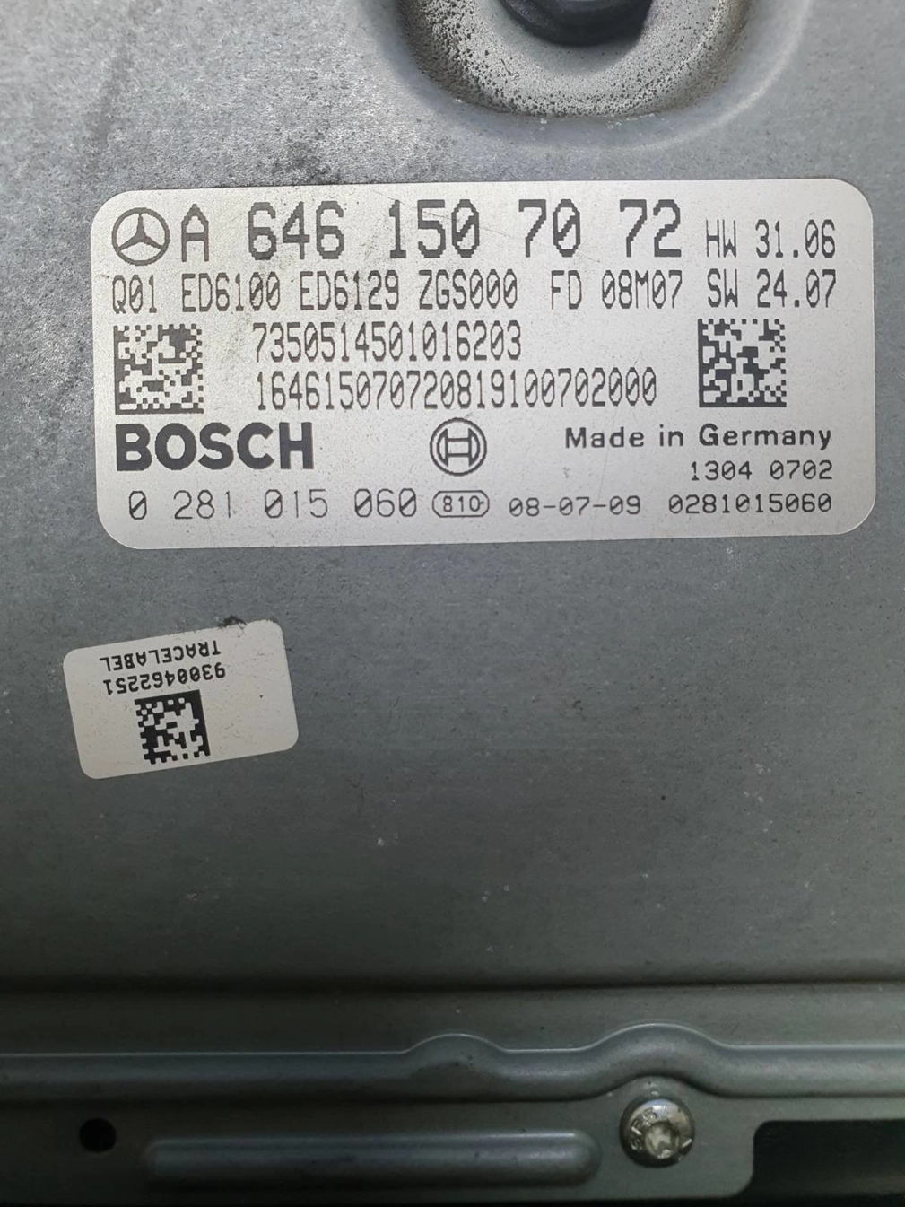 0281015060 A6461507072 HW31.06 SW24.07 1037376616 1037391220 EDC16CP31 MB VITO W639 2.2CDI MTgearbox BENCH FULL.rar