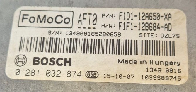0281032874 F1D1-12A650-XA F1F1-12B684-AD 1037556326 EDC17C70 Ford C-MAX 1.6D MTgearbox BENCH FULL.rar
