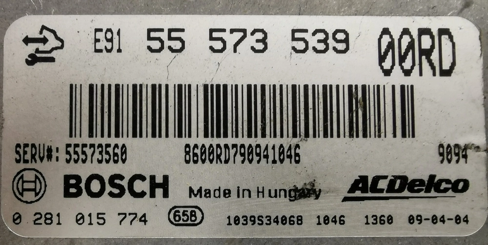 0281015774 55573539 1037A50869 EDC17C19 Opel Insignia Opel Insignia 2.0D 96kW 2009 MTgearbox BENCH FULL.rar