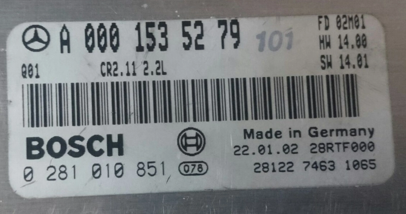 0281010851 A0001535279 CR2.11 1037351712 EDC15C6 MB W203 2.2CDI ORI+noEGR st1 FLASH.rar