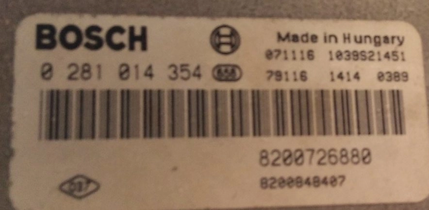 0281014354 8200726880 1037396950 EDC16CP33 Renault Laguna 2.0DCI KTAG BDM FULL.rar