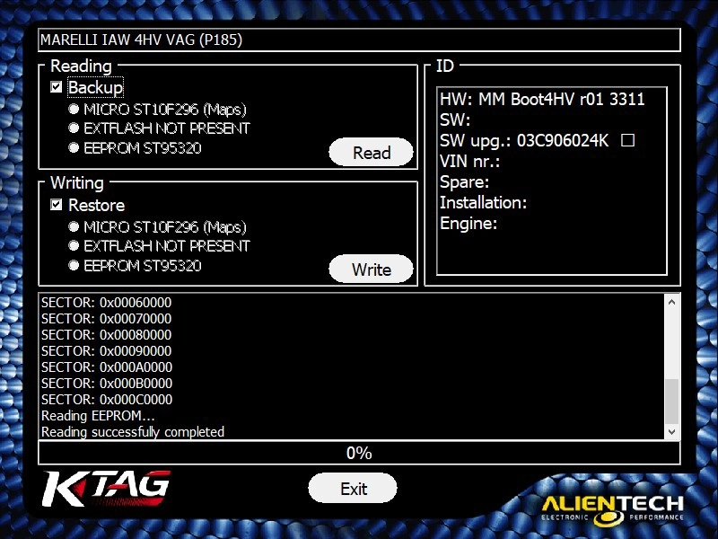 03C906024K 4HV 9299 H06 MARELL VW Golf 5 1.4i 2006Y KTAG FULL.zip