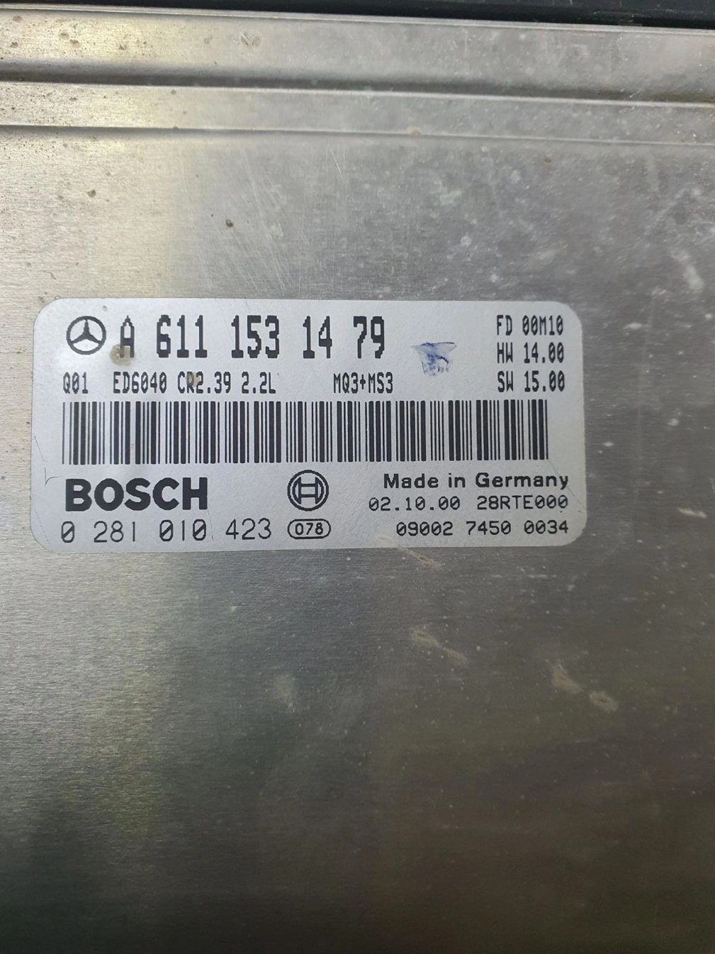 0281010423 A6111531479 1037351383 EDC15 CR2.39 MB SPRINTER 208 2.2CDI 2001y 29F800 95P08 MTgearbox FULL.7z
