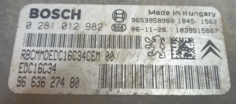 0281012982 EDC16C34 9663627480 1037386162 PEUGEOT EXPERT 1.6HDI 2008Y BENCH FULL.rar