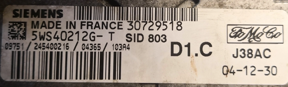 5WS40212G-T 30729518 VO20027000000 SID803 Volvo V40 2.0d MTgearbox BDM FULL.rar
