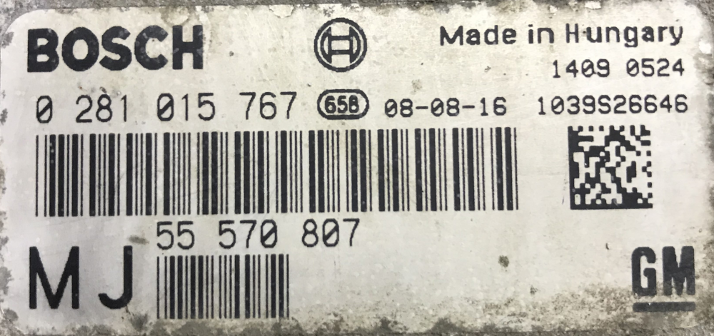 0281015767 55570807 1037505798 EDC16C39 OPEL ZAFIRA B 1.9CDTI 2008Y MTgearbox BDM FULL.rar
