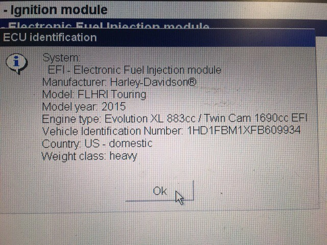 41000057 R0785061345240 ECU Harley Davidson FLHRI Touring 2015Y Evolution XL 883cc XEP768 CONNECTION FULL.rar